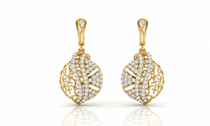 Moissanite Drop Stud Earrings | Hypoallergenic Bridal & Valentine Jewelry | Gold, Rose Gold, Silver