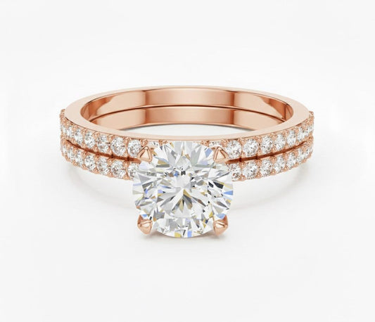 Elegant CZ Engagement Ring | Gold, Rose Gold & Silver | Bridal Promise Ring