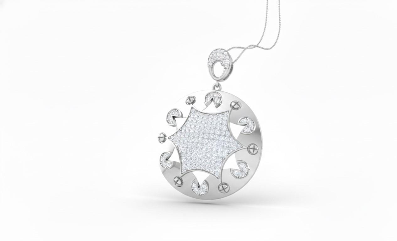 Moissanite Star Pendant Necklace – Hypoallergenic Charm, Adjustable 22in Chain