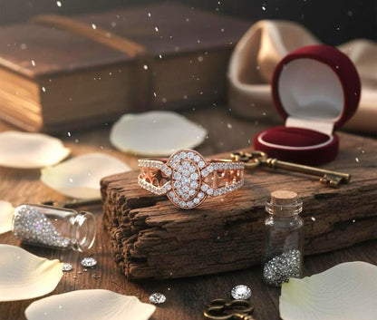 Oval Halo CZ Ring | 925 Hypoallergenic Engagement Ring for Women | Gold, Rose Gold & Silver