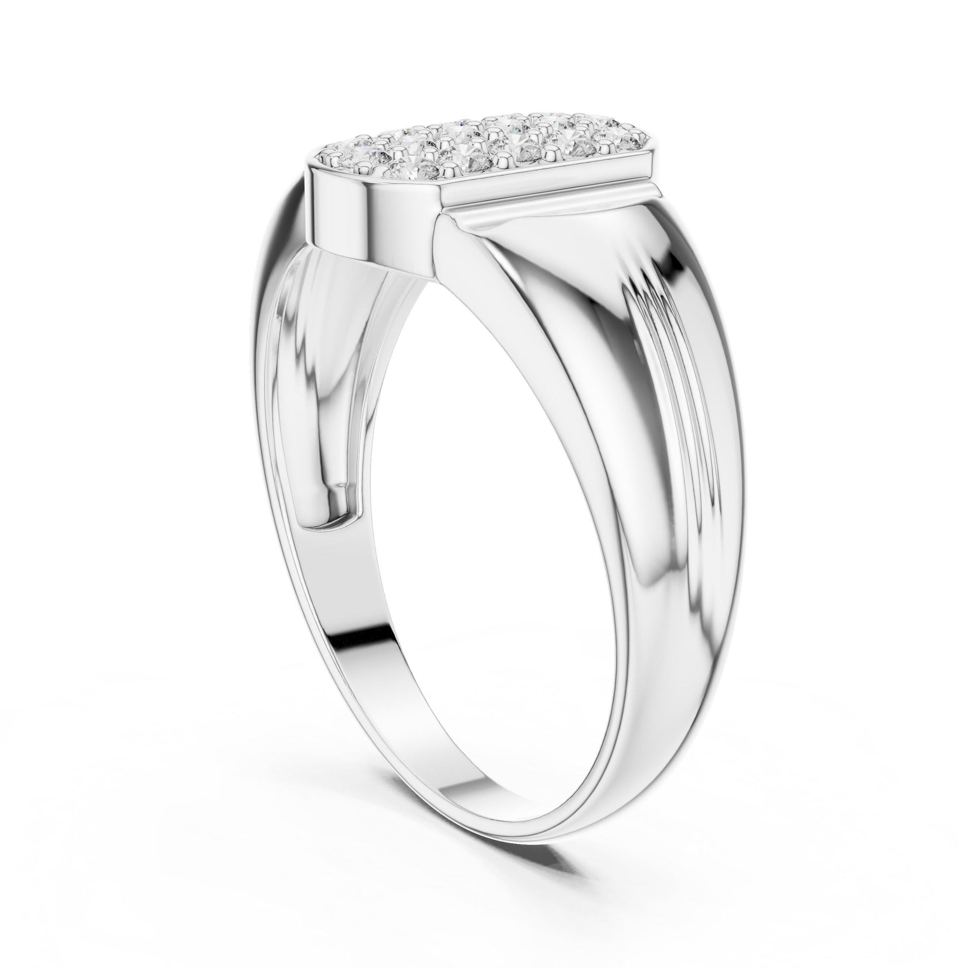Riora luxury moissanite diamond statement ring in bold rose gold, featuring a large central gemstone and elegant design.