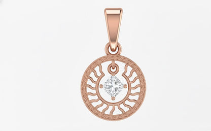 Moissanite Sunburst Pendant Necklace | Hypoallergenic | Gold, Rose Gold, Silver