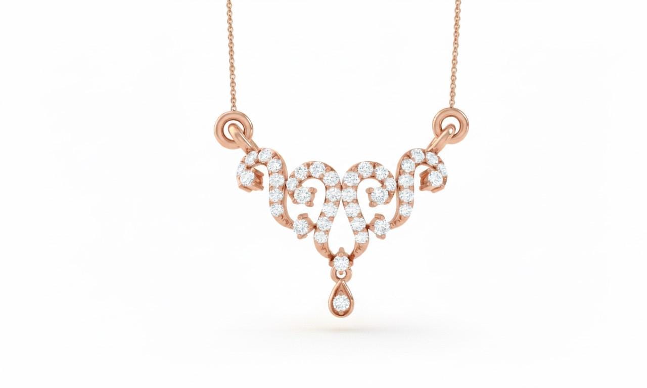 Moissanite Pendant Necklace | Non-Allergenic Bridal Jewelry