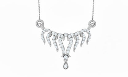 Moissanite Bridal Pendant 22 Inch Adjustable Chain