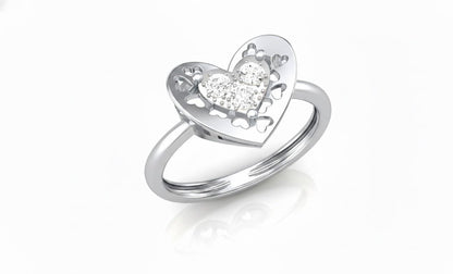 Moissanite Heart Ring for Women | Gold, Rose Gold & Silver | Sizes 5–11 | Romantic Promise & Valentine Gift