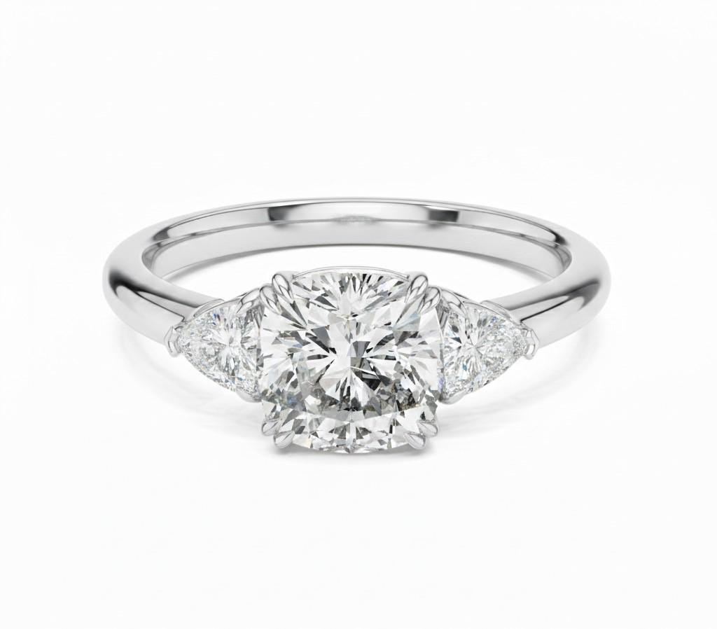 Elegant CZ engagement ring by Riora featuring a gold rose silver design, nickel-free hypoallergenic bridal promise ring.