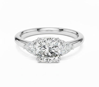 Elegant CZ engagement ring by Riora featuring a gold rose silver design, nickel-free hypoallergenic bridal promise ring.