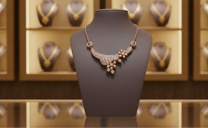 Moissanite Floral Pendant Necklace for Women | Gold, Rose Gold & Silver | Wedding & Anniversary Gift