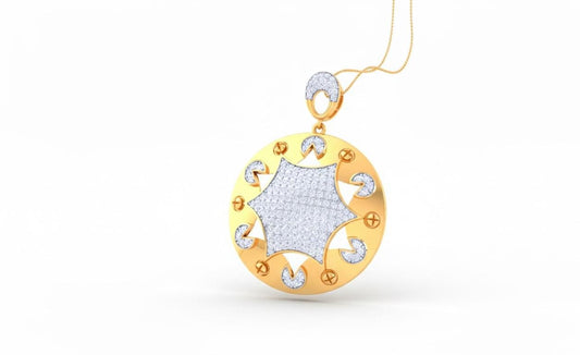 Moissanite Star Pendant Necklace – Hypoallergenic Charm, Adjustable 22in Chain