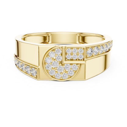 Riora luxury moissanite diamond statement ring for women in gold, perfect for bridal jewelry or anniversary celebrations.
