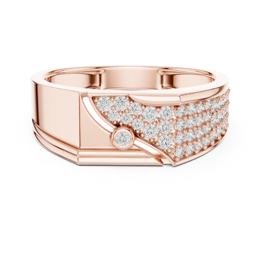 Riora luxury CZ statement ring for men and women with gold and silver band, hypoallergenic wedding or anniversary gift