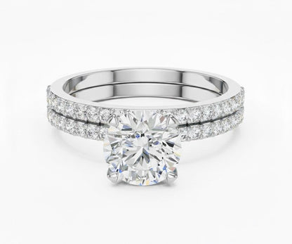 Elegant CZ Engagement Ring | Gold, Rose Gold & Silver | Bridal Promise Ring