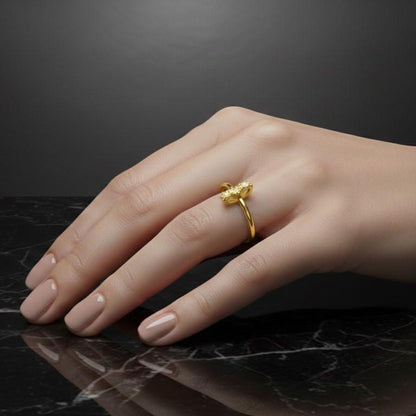 Moissanite Bar Ring | Dainty Diamond Look Ring | Hypoallergenic Stackable Promise Ring