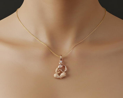 Moissanite Heart Pendant Necklace | Hypoallergenic | Gold, Rose Gold, Silver
