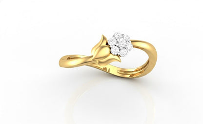 Moissanite Flower Ring | Rose Gold Silver Hypoallergenic Engagement & Promise Ring for Women