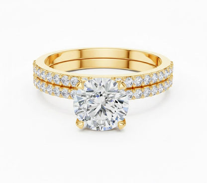 Elegant CZ Engagement Ring | Gold, Rose Gold & Silver | Bridal Promise Ring