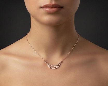 Dainty layered gold moissanite diamond necklace with minimalist double chain, perfect for everyday wear or gift-giving