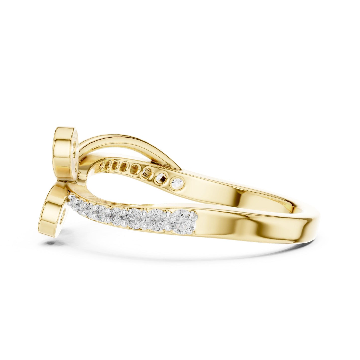 Riora moissanite butterfly ring with nature-inspired design in gold, rose gold, and silver band for women