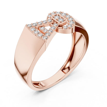 Riora luxury moissanite diamond statement ring in gold rose, elegant cocktail and bridal jewelry perfect for special occasions