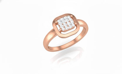 Moissanite Cushion Halo Ring for Women | Gold, Rose Gold & Silver | Sizes 5–11 | Engagement, Promise & Anniversary Gift
