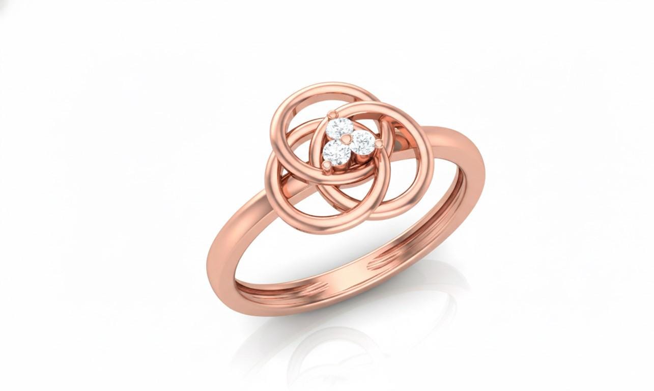 Moissanite Knot Ring for Women | Gold, Rose Gold & Silver | Sizes 5–11 | Promise, Anniversary & Valentine Gift