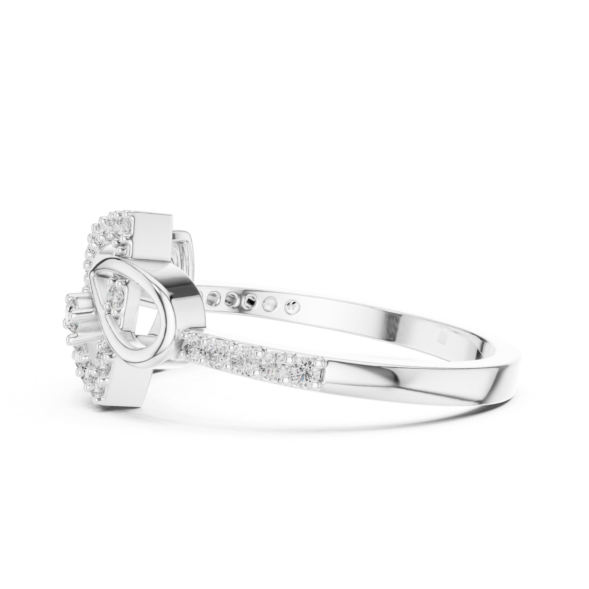 Riora elegant rose gold infinity moissanite diamond wedding band for women, minimalist design, perfect for promise or wedding gift