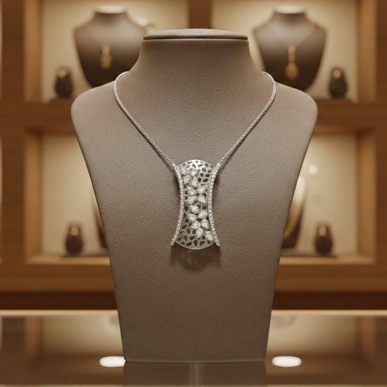 Riora moissanite leaf pendant necklace in gold, rose, and silver, showcasing a delicate leaf design on a hypoallergenic chain.