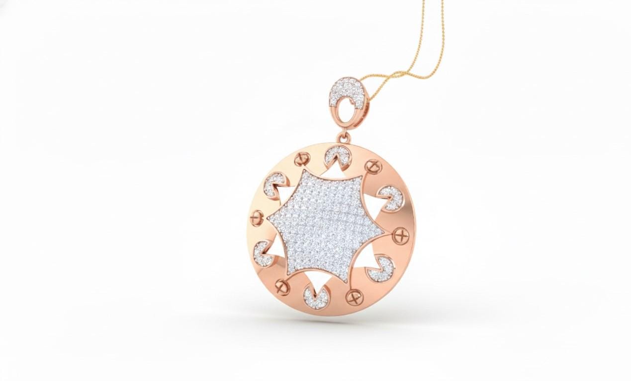 Moissanite Star Pendant Necklace – Hypoallergenic Charm, Adjustable 22in Chain