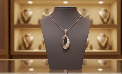 Crescent Pendant Necklace, Adjustable Chain, Elegant Gift Moissanite