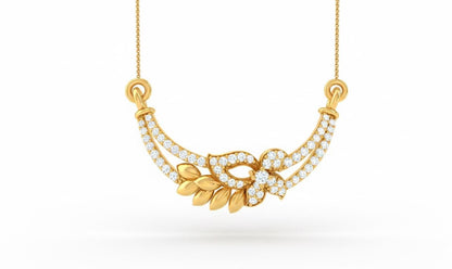 Riora elegant moissanite floral necklace with sparkling flower pendant, ideal bridal jewelry and wedding gift for her