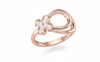 Clover Moissanite Ring | Gold, Rose Gold & Silver | Hypoallergenic Fine Jewelry