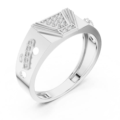 Riora luxury moissanite diamond statement ring for women in gold, featuring a bridal engagement band for wedding and party wear.