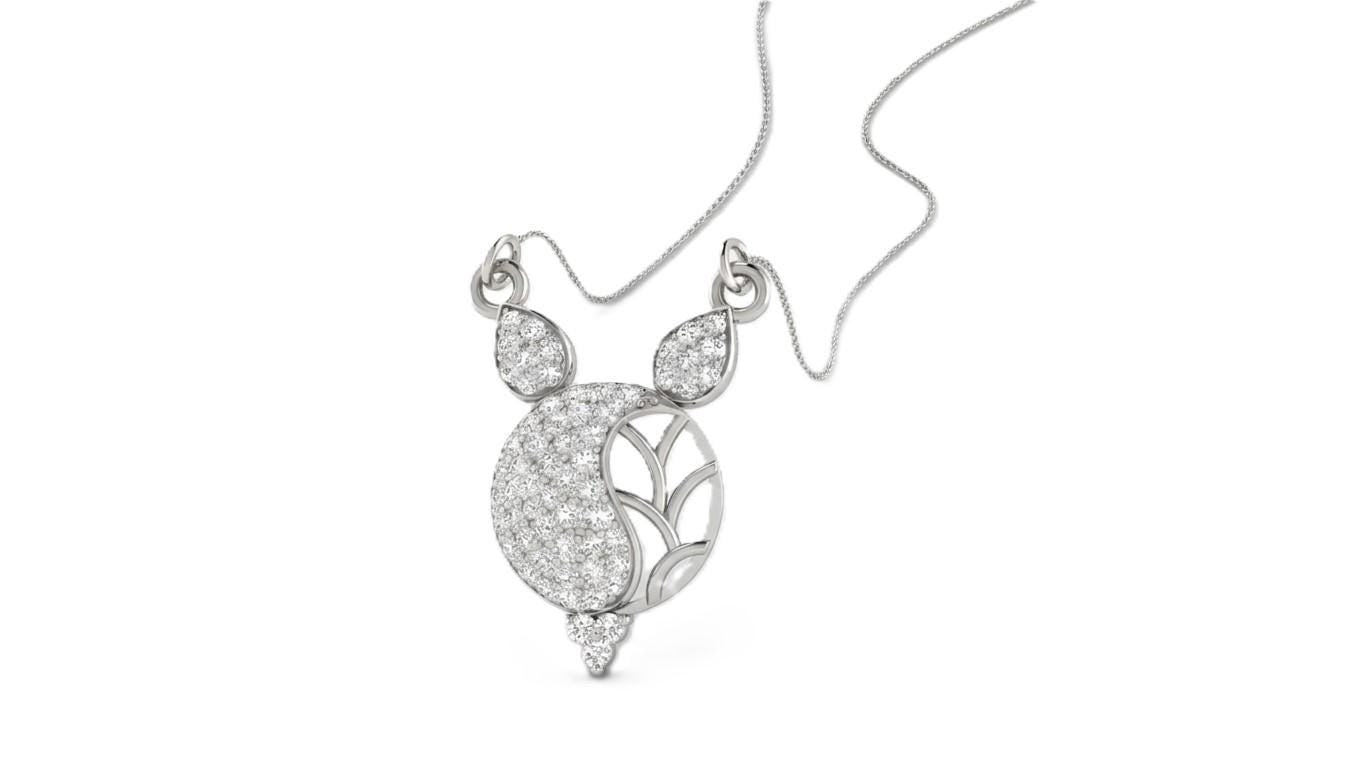 Riora moissanite owl necklace with gold, rose, and silver pendant on adjustable chain, animal jewelry luxury statement piece