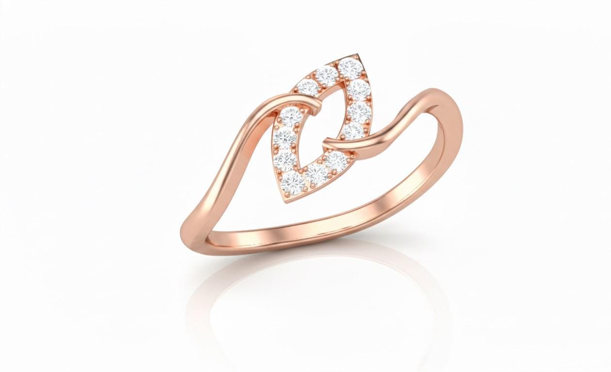 Interlocking Heart Moissanite Ring | Gold, Rose Gold & Silver | Hypoallergenic Promise Ring
