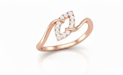 Interlocking Heart Moissanite Ring | Gold, Rose Gold & Silver | Hypoallergenic Promise Ring