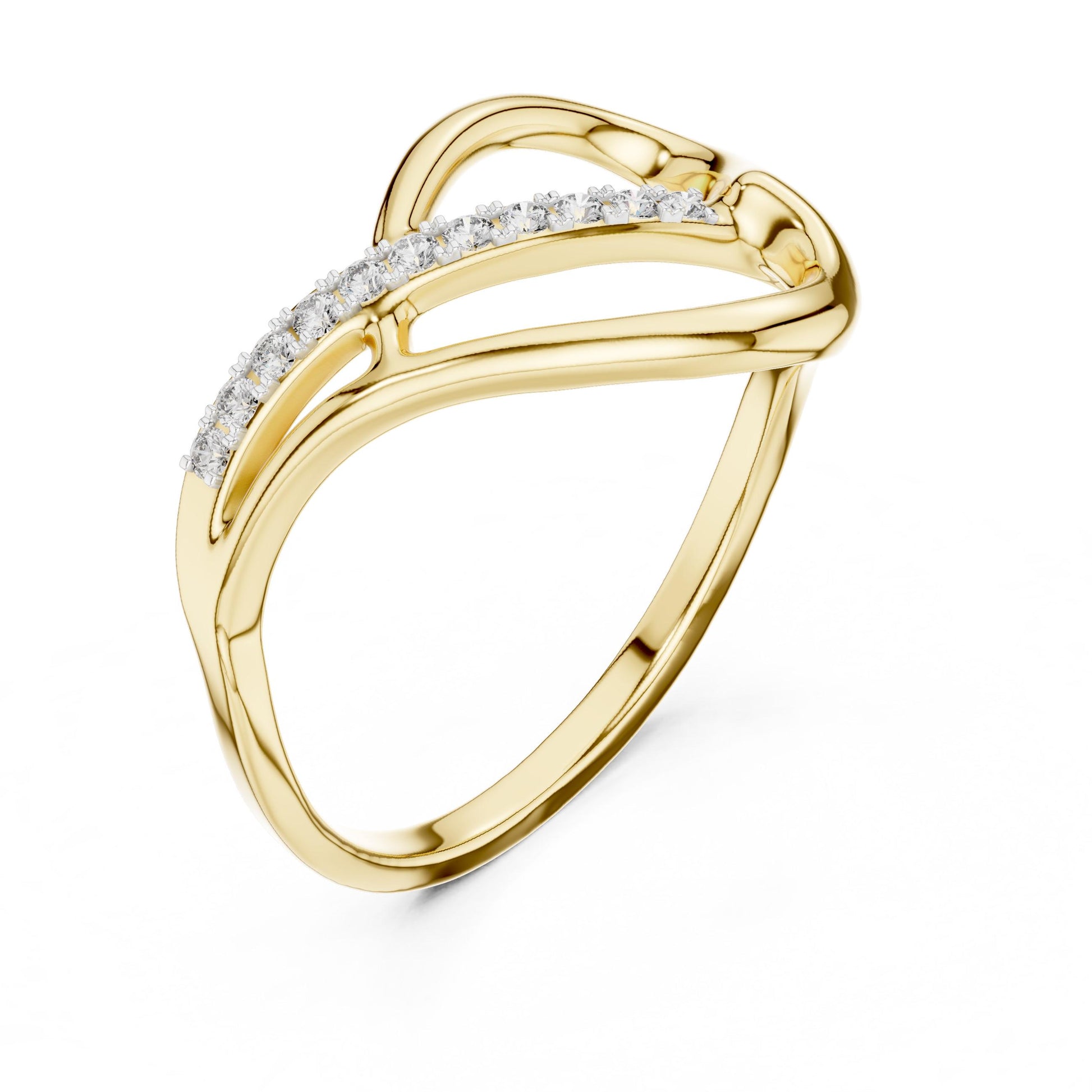 Riora Infinity Moissanite ring with an elegant knot design, symbolizing promise and anniversary gift for women.