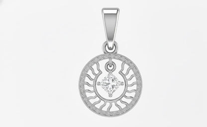 Moissanite Sunburst Pendant Necklace | Hypoallergenic | Gold, Rose Gold, Silver