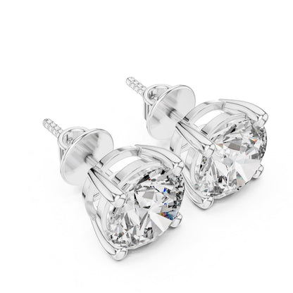 Riora 8mm round cut moissanite diamond stud earrings for women, minimalist sparkling jewelry with luxurious design