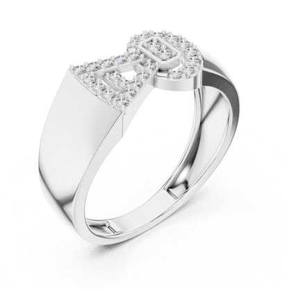 Riora luxury moissanite diamond statement ring with gold rose finish, featuring a large central gemstone and intricate band design