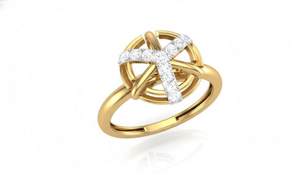 Moissanite Orbit Ring | Celestial Knot Design in Gold, Silver & Rose Gold | Hypoallergenic Engagement Ring