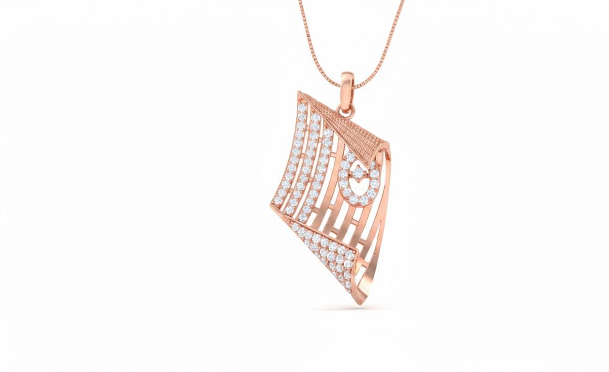 Geometric Pendant Jewelry Moissanite Hypoallergenic Necklace Modern Luxury Chain