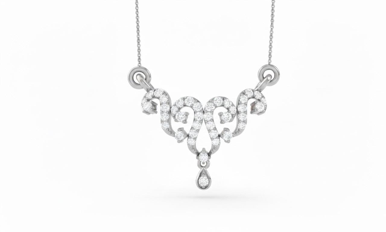 Moissanite Pendant Necklace | Non-Allergenic Bridal Jewelry
