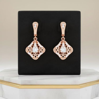 Moissanite Stud Dangle Earrings | Hypoallergenic | Gold, Rose Gold & Silver | Riora