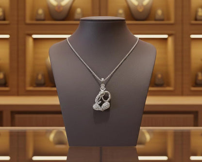 Moissanite Heart Pendant Necklace | Hypoallergenic | Gold, Rose Gold, Silver