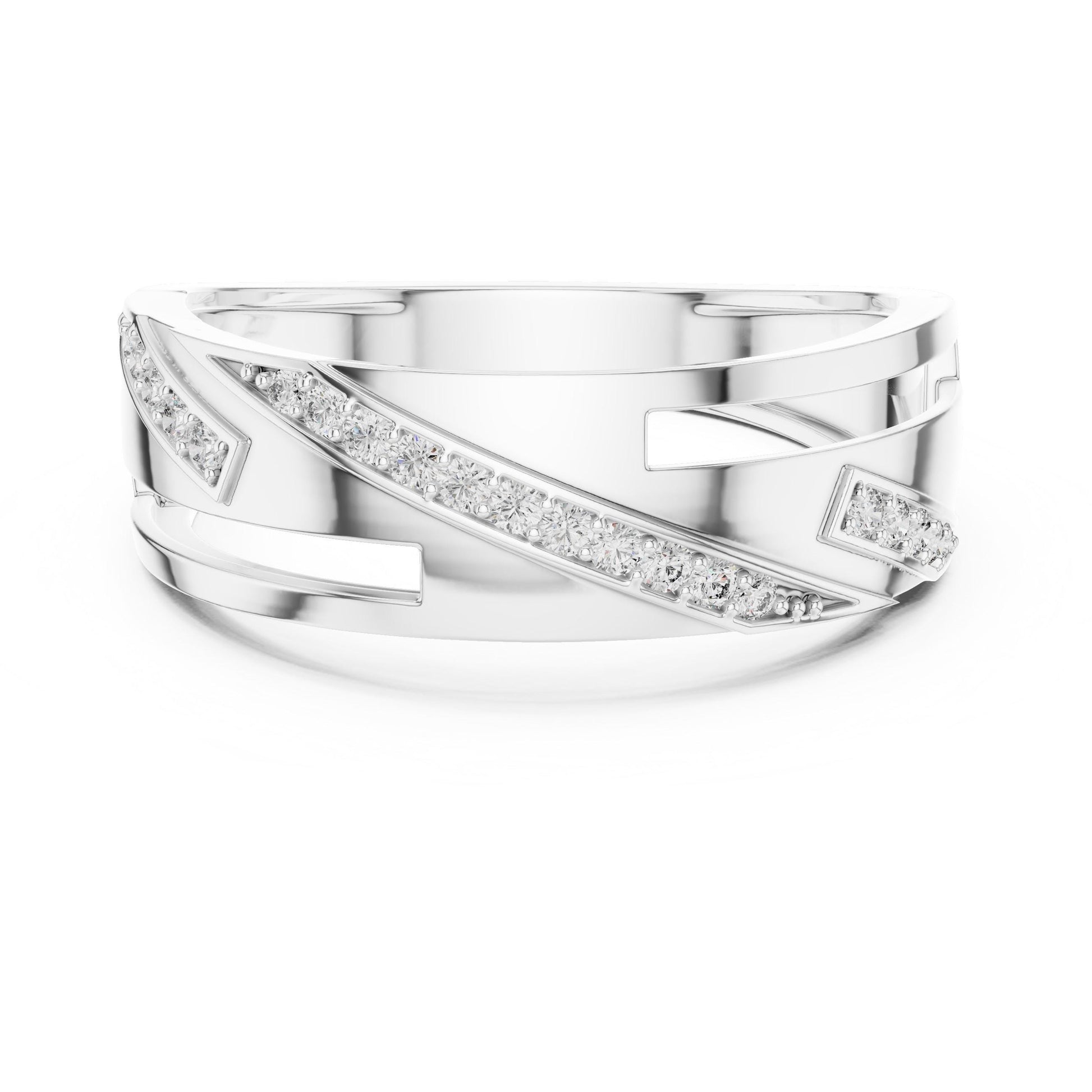 Riora luxury CZ wedding band ring in gold, rose gold, and silver with hypoallergenic design, ideal for anniversary gifts.