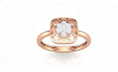 Moissanite Floral Statement Ring | Gold, Rose Gold & Silver | Hypoallergenic Fine Jewelry