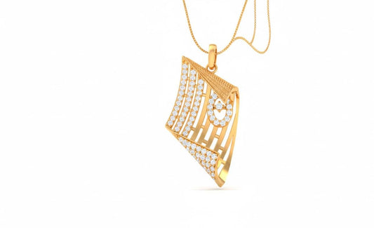 Geometric Pendant Jewelry Moissanite Hypoallergenic Necklace Modern Luxury Chain