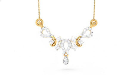 Moissanite Teardrop Pendant Necklace for Women | Gold, Rose Gold & Silver | Adjustable 22" Chain | Bridal & Anniversary Gift