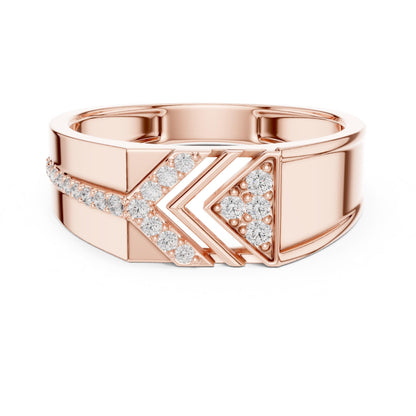 Riora luxury geometric CZ band ring in gold, silver, and rose gold with statement design, nickel-free for wedding or gift.
