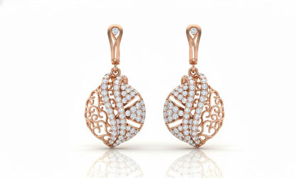 Moissanite Drop Stud Earrings | Hypoallergenic Bridal & Valentine Jewelry | Gold, Rose Gold, Silver